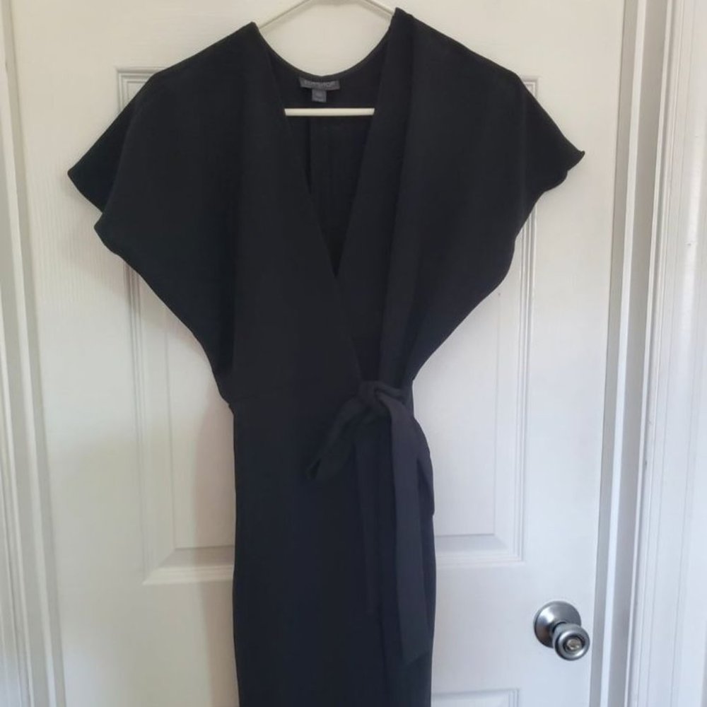 Topshop small black wrap dress